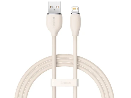 کابل یواس‌بی به لایتنینگ بیسوس Baseus CAGD000004 Jelly Liquid Silica Gel USB to iP Fast Charging Data Cable 2.4A 1.2M