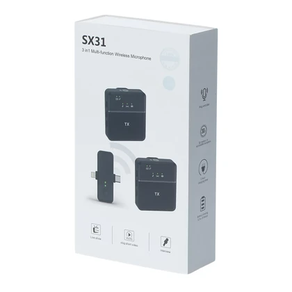 میکروفن یقه ای مدل answer SX31 dual 3in1 Multi-Function بسته 2 کاربره (اورجینال)