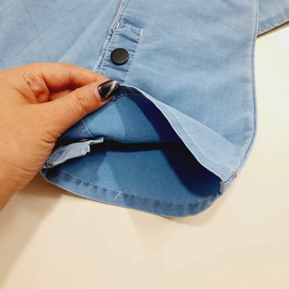 بلوز شلوار دمپا گشاد جین دخترانه شیک