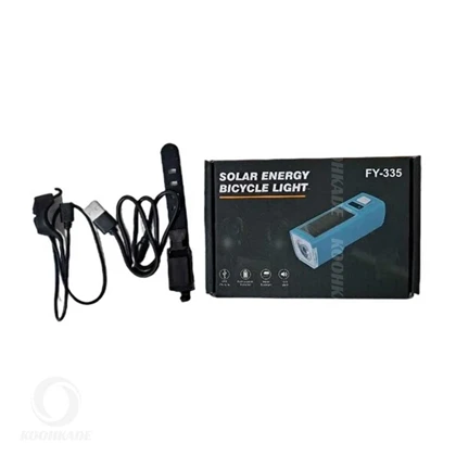 چراغ دوچرخه شارژی خورشیدی کد FY335