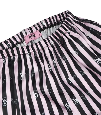 ست لباس خواب راحتی شلوارک و بلوز ساتن anamax آنامکث کد 025 طرح Victoria's Secret