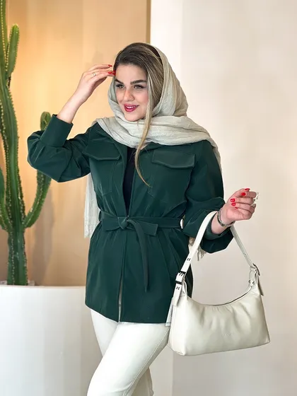 کت چرم عروسکی سبز 120401