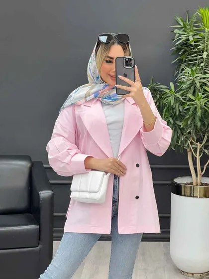 مانتو لینن پشت پاگن دو جیب
