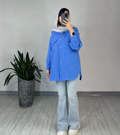 مانتو دکمه دار دریا