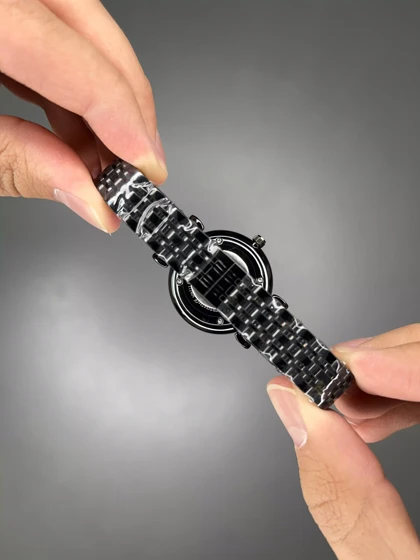 ساعت مچی امپریو آرمانی صفحه نگین تمام مشکی Emporio Armani