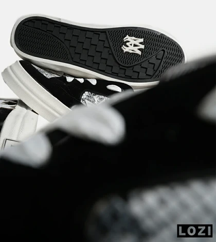 کفش اسنیکرزمشکی طوسی سفید Amiri Stars v2 مدل 7075