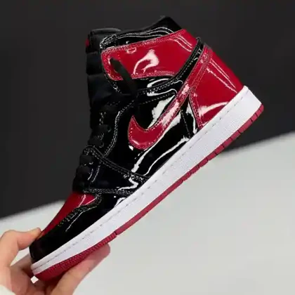 کفش نایک ایر جردن وان ساق‌دار ورنی مشکی قرمز Nike Air Jordan 1 High Patent Bred