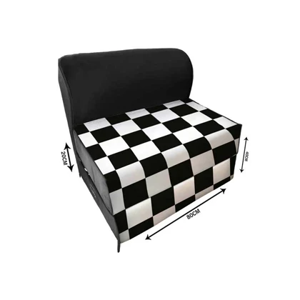 کاناپه تخت شو یک نفره شطرنجی مدل M1090