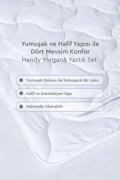 ست بالش و لحاف دو نفره Yataş مدل Handy Roll Pack - سفید