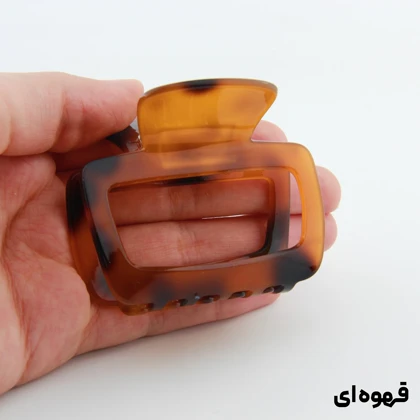 کلیپس دخترانه مدل مربع خال‌خالی مات