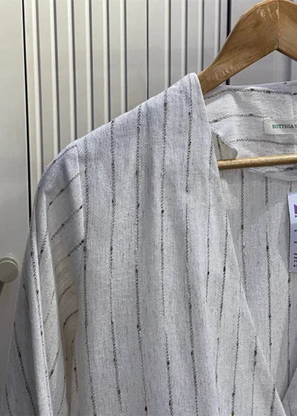 کت لینن ساده و راه راه