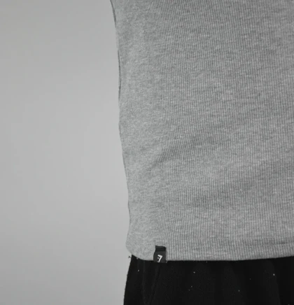 رکابی تنک تاپ کبریتی مردانه جیم شارک مدل B2A7A طوسی روشن