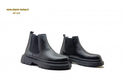 نیم بوت مردانه لوفر دو ور کش چرم طبیعی