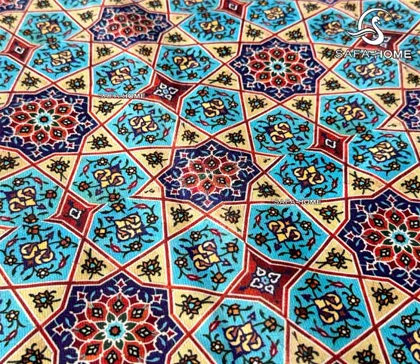 ست رومیزی شانل مخمل طرح فیروزه 4 تکه
