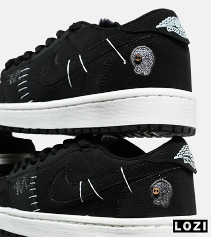 کفش کتانی مردانه و زنانه مشکی سفید نایک NIKE jordan Vodoo مدل 6633