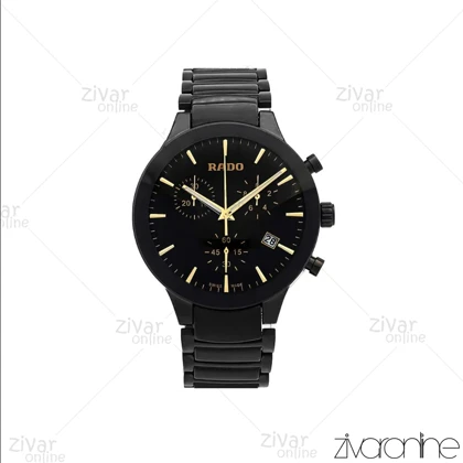 ساعت رادو مردانه سه موتوره مشکی عقربه طلایی 106935