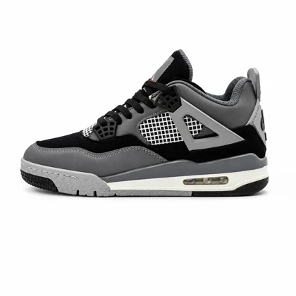 کفش و کتانی مردانه ساق‌دار مدل جردن NIKE AIR JORDAN 4 رنگ طوسی مشکی کد 2185