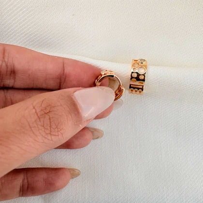 گوشواره کلیپسی نگین‌دار ژوپینگ