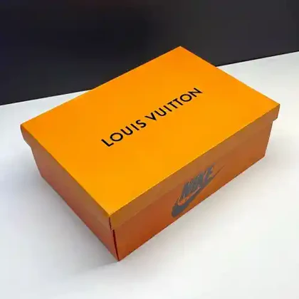 کفش نایک ایر جردن وان لو تراویس اسکات لویی ویتون کرم آبی Nike Air Jordan 1 Low Travis Scott Louis Vuitton Cream Blue