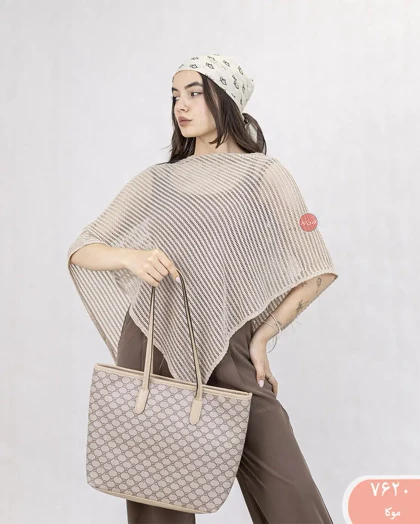 پانچو قلاب بافی 7620