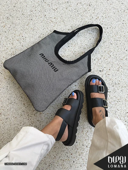 ست کیف توری پرند و صندل دوسگک ساده لومانا