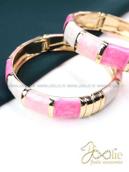 دستبند بنگل زنانه میناکاری کد B2149