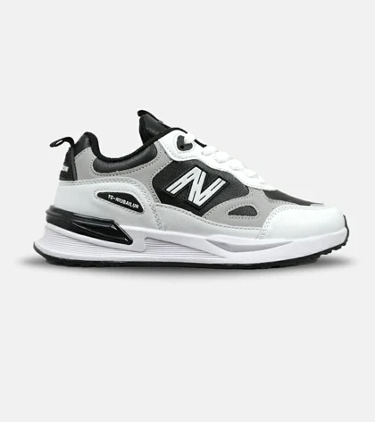 کفش کتانی مردانه سفید مشکی طوسی NEW BALANCE yg niubailun