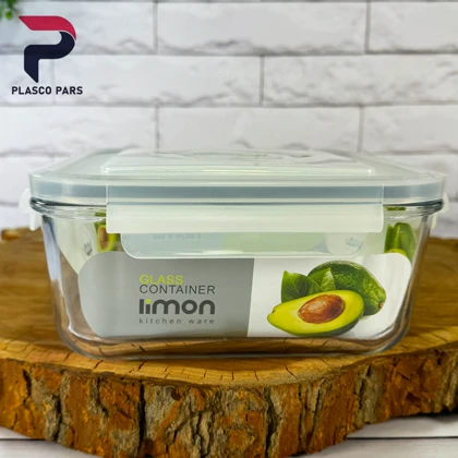 ظرف شیشه ای 2.3 مربع لیمون