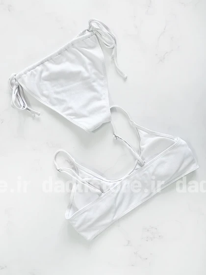 بیکینی کاپ متحرک ساده سفید