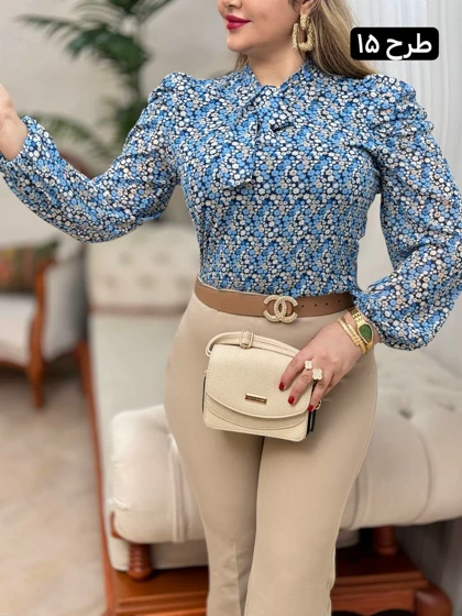 شومیز حریر ماه سو 3035