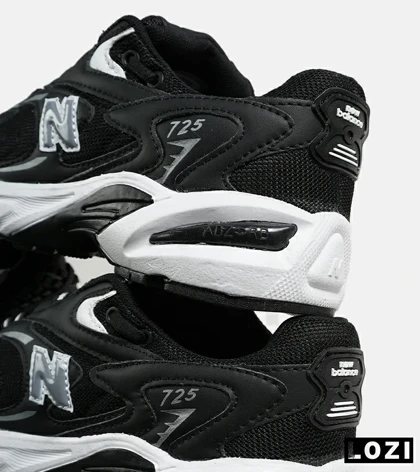 کفش کتانی مردانه و زنانه مشکی سفید NEW BALANCE 725