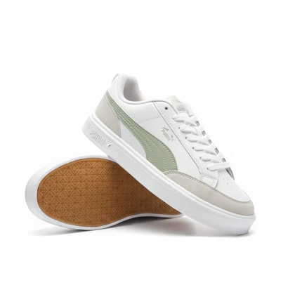 کفش کتانی پوما سفید زیتونی کد 294971