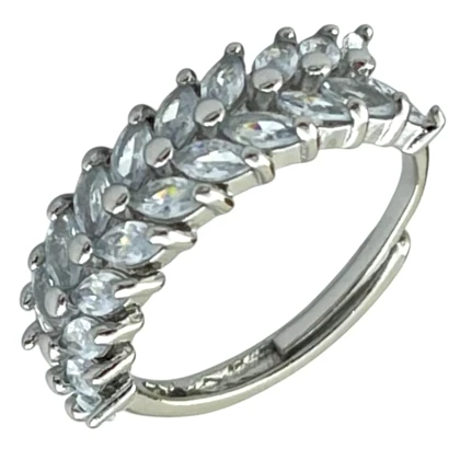 انگشتر زنانه مدل مارکویزا لوکس با نگین‌های درخشان