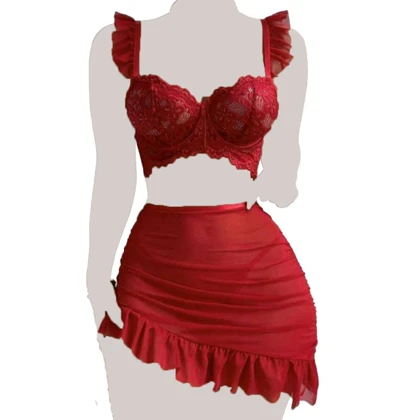 ست لباس زیر فانتزی زنانه فنردار هلیوم (Heliom)