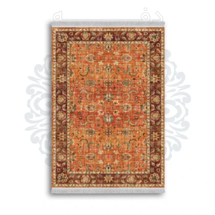 *جدید* فرشینه از جنس پارچه شانل مخمل ترک طرح فانتزی برند دفه کد 1643