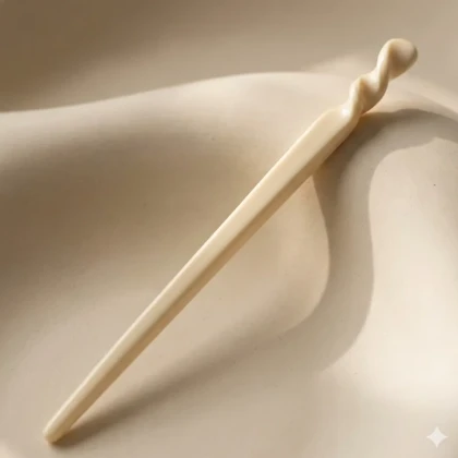 کانزاشی مو زنانه رزینی شیری مینیمال لوکس مدل آیرا