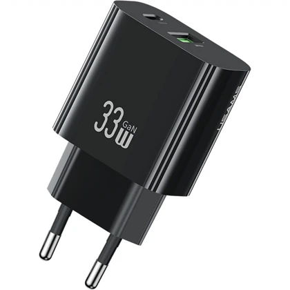 شارژر دیواری یوسامز USAMS مدل CC317 توان 33 وات دو پورت