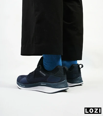 کفش کتانی طبی زنانه و مردانه سرمه ای SKECHERS archfit v02