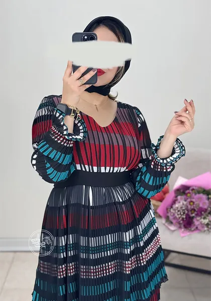 پیراهن حریر مزونی