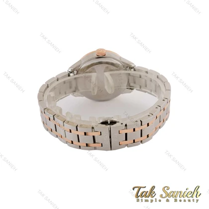 ساعت تیسوت زنانه دورنگ رزگلد صفحه سفید Tissot-5307-L