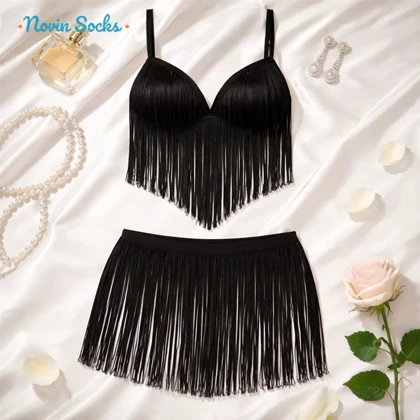 لباس خواب زنانه مدل ریش ریش کد 5620-9044