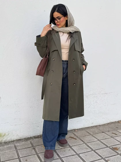 ترنچ کت بارانی آستردار شیدا