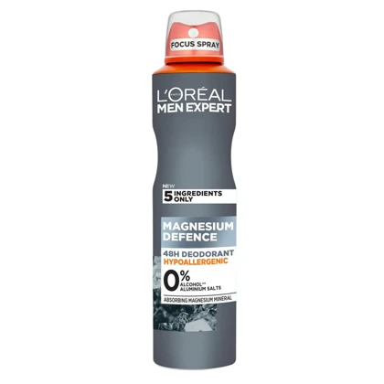 اسپری ضد تعریق مردانه لورآل, مدل Magnesium Defence 48H حجم 250ml