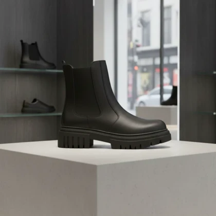 نیم بوت زنانه چلسی دوطرف کش-مشکی
