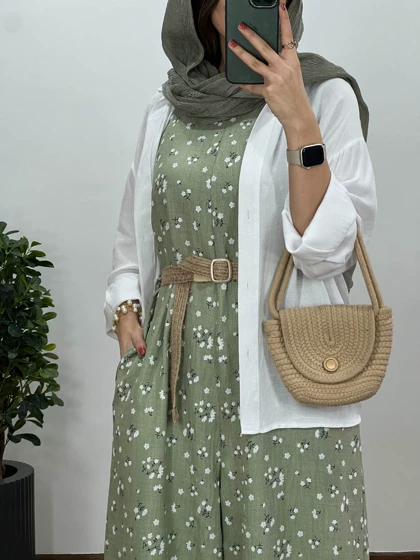 سرهمی شکوفه همراه با کمربند 9 کد 2502