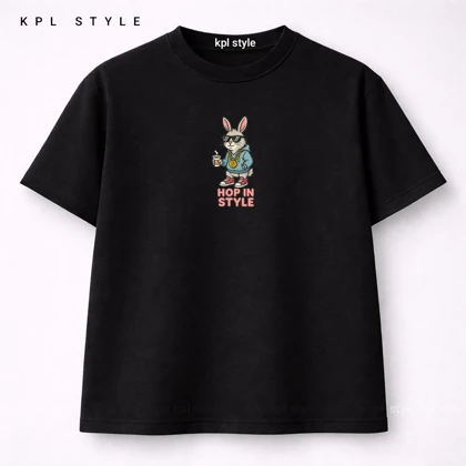 تیشرت باکسی طرح خرگوش 100٪ پنبه | کد 1330