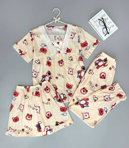 ست سه تیکه ژرژت کد 3536