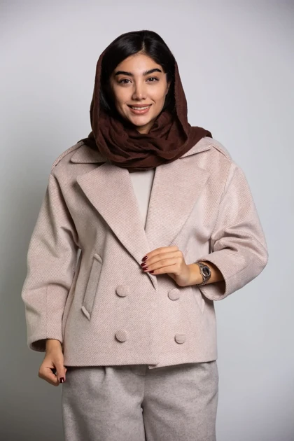 کت زنانه فوتر کجراه 4 دکمه نما