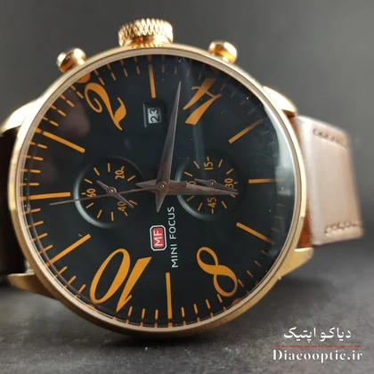 ساعت مچی مردانه اورجینال موتور ژاپن برند مینی فوکوس سه موتور مدل Mf0135G.02 بند چرم