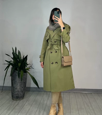 بارانی بلند غزال(ایراد دار)